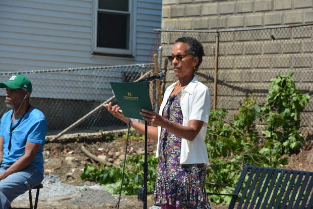 Professor Danette Day at Abolitionist Park event