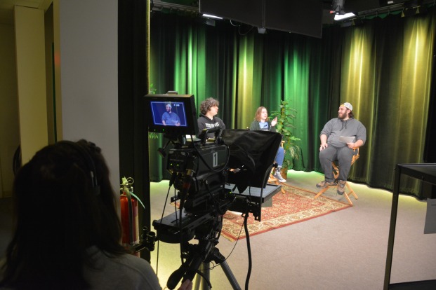 Students in Fitchburg Access Television studio
