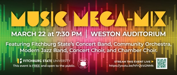 Poster for March 2022 Music Mega Mix concert