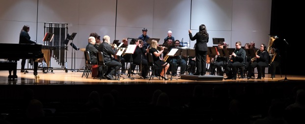 Concert Band with Amy McGlothlin conducting in Weston Auditorium