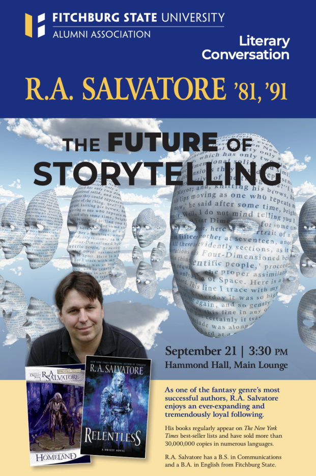 Poster for RA Salvatore visit September 2022