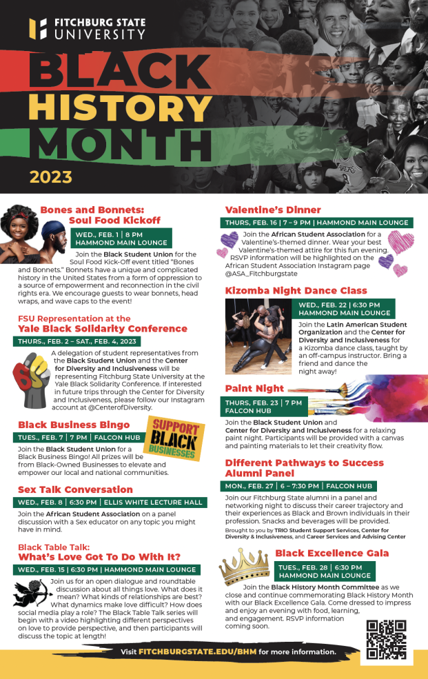 Poster and calendar for Black History Month 2023