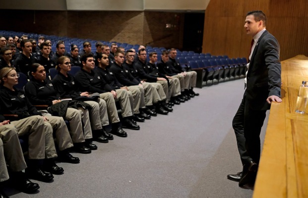 State Rep Michael Kushmerek with police students