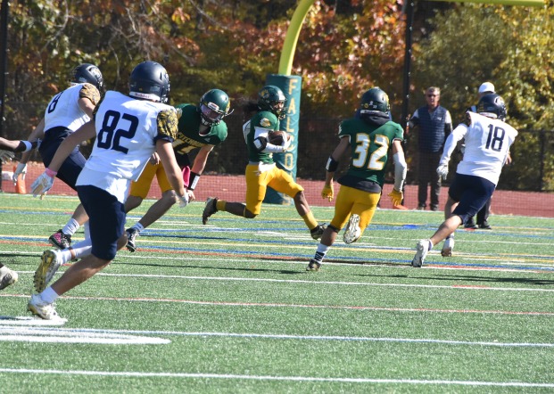 Scene from Homecoming 2022 football game at Elliot Field