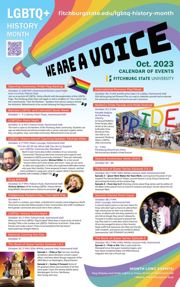Poster for LGBTQ+ History Month 2023