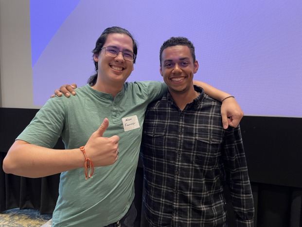 Image of Isaiah Manuel and Adam Fournier at Student Media Summit