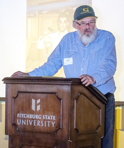 Alumnus Will French at Industrial Arts reunion