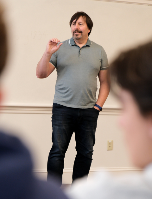 R.A. Salvatore speaks in English Studies class