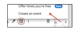Calendar icon in Google