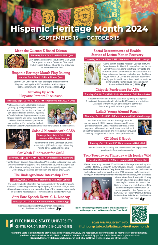 Poster for Hispanic Heritage Month September 2024