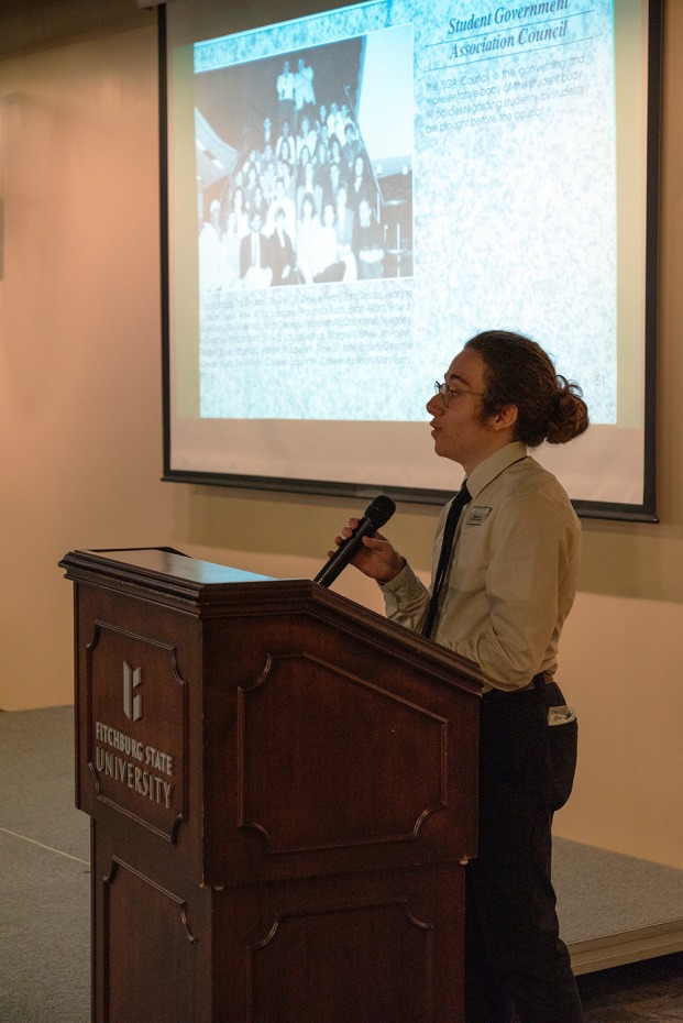 SGA President Michael Burns speaks at SGA reunion March 2025