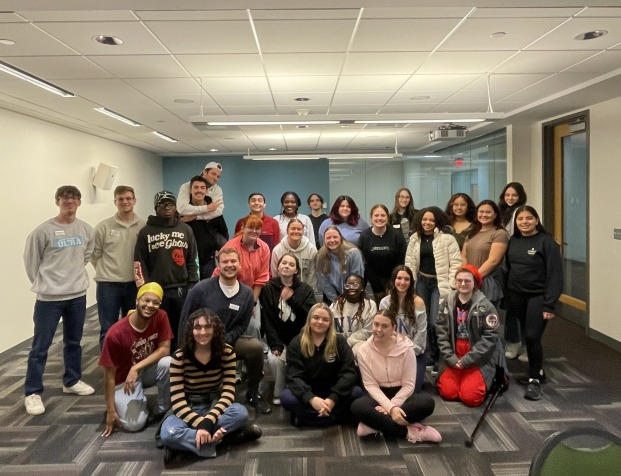 Students at pre-semester orientation in Hammond Hall