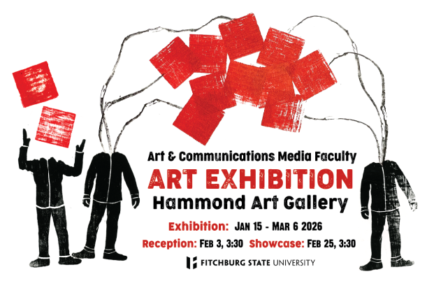 Graphic for art exhibition by faculty and staff