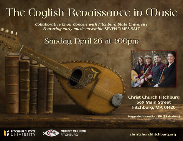 English Renaissance in Music Poster featuring music ensemble Seven Times Salt.