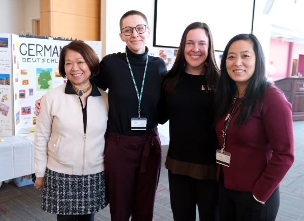 International Ed Office Staff in Main Lounge at Study Abroad Fair.