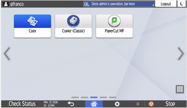 Ricoh copier copy options Copy or Copier (Classic).