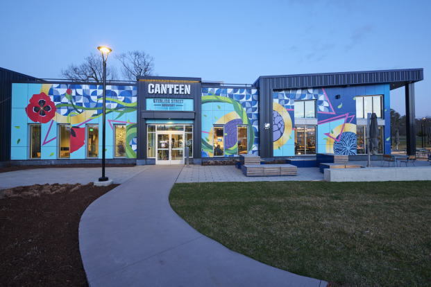 Exterior of Sterling Street Brewery Devens