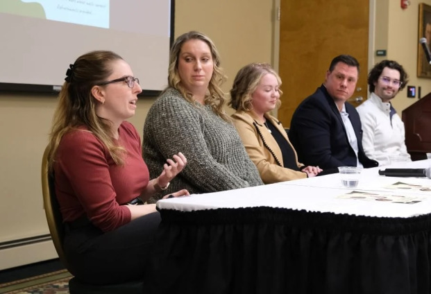 Math Alumni Panel in Kent Recital Hall.