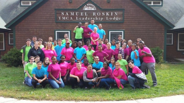 Students outside of the Samuel Roskin YMCA Leadership Lounge