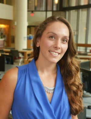 Headshot of Renee Fratantonio in the library