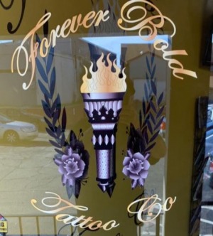 Forever Bold Tattoo Co door at storefront