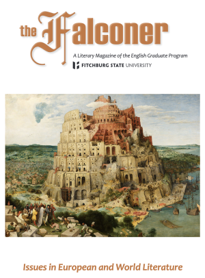 Cover of The Falconer Literary Magazine with European painting on it