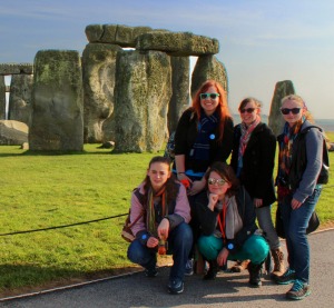 Group of English Students in front of Stonehenge
