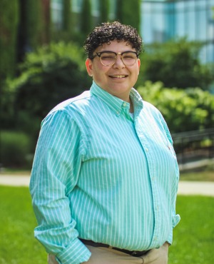 Alex Navarro from Admissions headshot on the quad