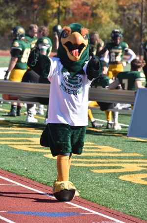 Freddy Falcon at Homecoming football game 2022