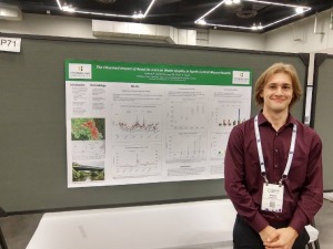 Robert with his research on the impacts of road deicers on water quality of the North Nashua River