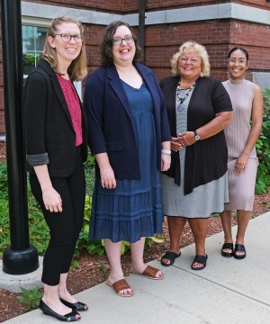 Career Services Staff Group Photo outside on quad