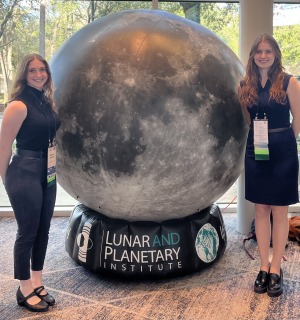 Madison Ambrogi 26 and Kate Messer 24 at planetary conference 2025