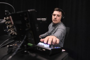 Student Josh Cronin working at FATV