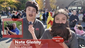 Josh Cronin and Zoe Chrisostomides National Hometown Media Award working at FATV during Halloween episodes