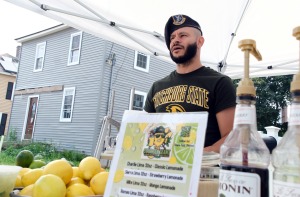 Daniel Alicea Sour Sergeant lemonade stand, student and veteran.
