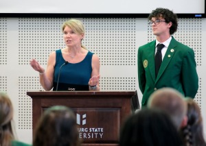 Presentation with Professor Covino and student and Presidential Ambassador Matthew Gill