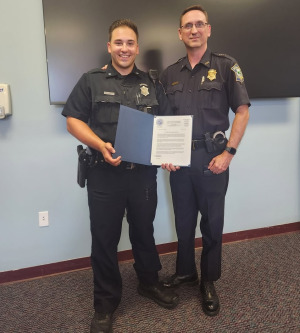 Fitchburg police and graduate Travis Morcaldi