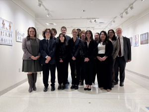 President Donna Hodge with 2025 Fitchburg State Moot Court team