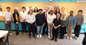 Students in Communications Media with DA Joe Early and Kyle Moody