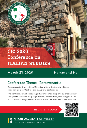 Poster for Italian Studies conference March 21 2026