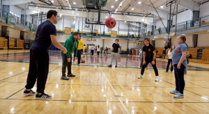 Falcon Friends having fun on the Rec Center court
