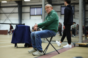 Jim Jellison track coach sitting and will retire
