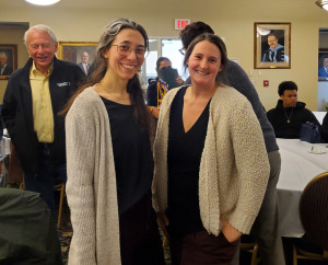 Catherine Buell and Dr. Leah Sturman at Pi Mu Epsilon Induction Ceremony.