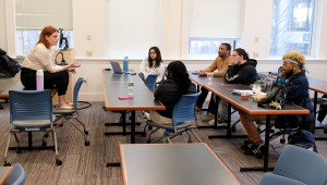 Classroom of human services students