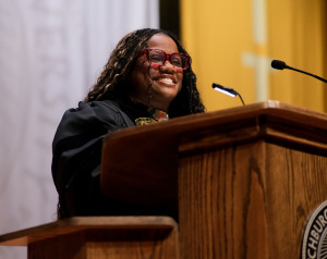 Red Shaydez keynote speech during Matriculation