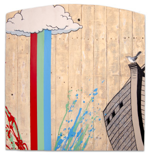 Bill Porter art titled "Downpour"
