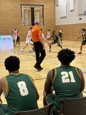 Men's basketball on the court in in Luxembourg