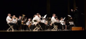 Students performing in the Concert Band