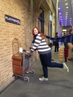 Student at Platform 9 3/4 in London