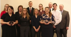 Moot Court team with award